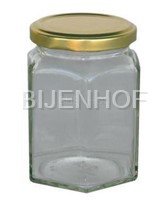 Hexagonale pot toc63 (350gr) per 20st deksel inbegrepen