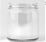500gr 'franse pot' Ronde glazen pot toc63 (370ml)
