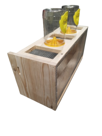 Houten muilkorf met vangpotten Simplex